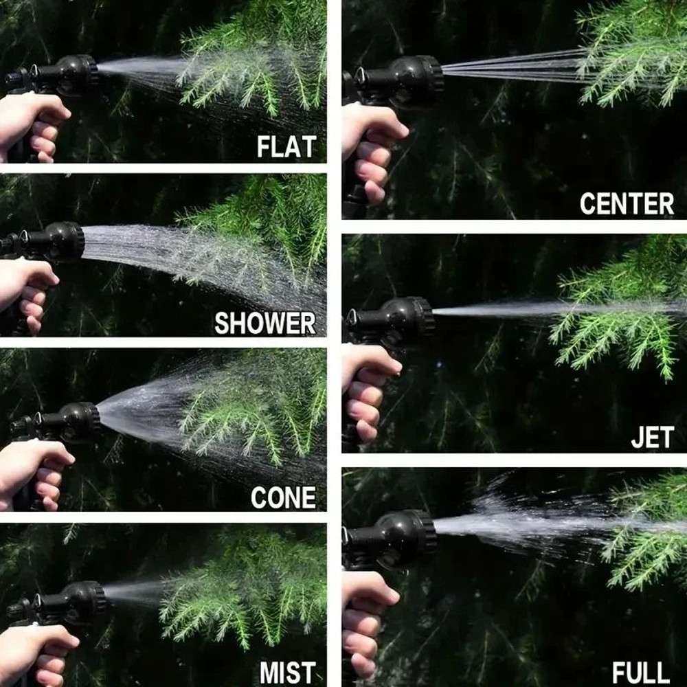 Expandable High Pressure Car Wash Hose With Multi Function Spray Nozzle 5