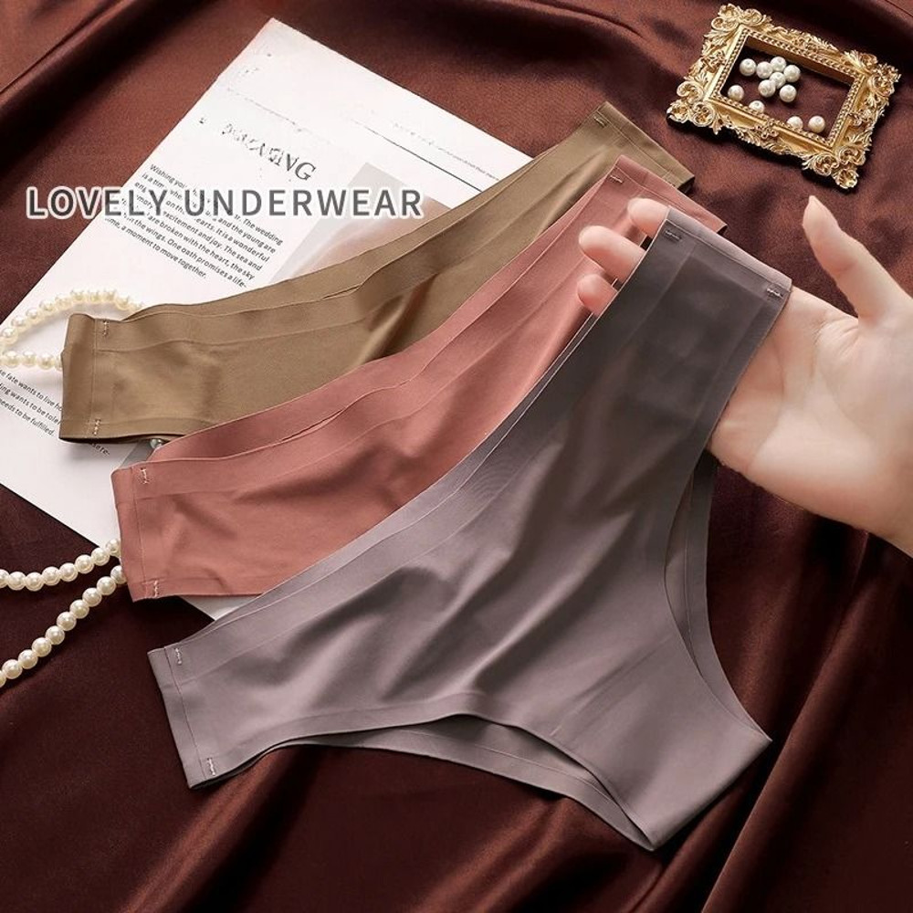 Seamless Ice Silk Panties For Women With Soft Low Waist Fit 1