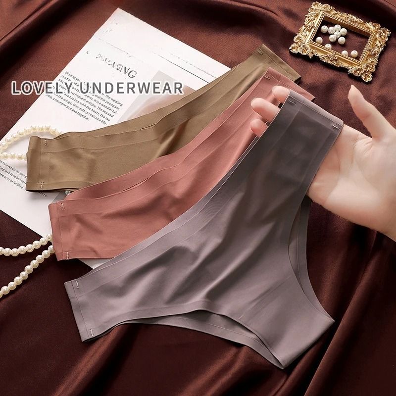 Seamless Ice Silk Panties For Women With Soft Low Waist Fit 1