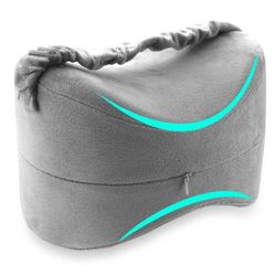 velvet memory foam knee and leg support pillow for comfortable sleep