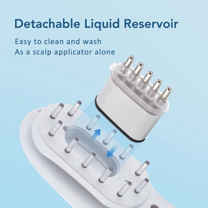 Blue And Red Light Therapy Hair Growth Massage Comb With Scalp Applicator 5