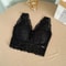 Lace Deep V Neck Wire Free Bralette Tank Top For Women 7