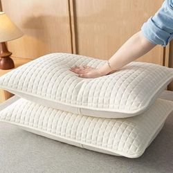 comfortable cotton pillow cover with waterproof and anti mite protection