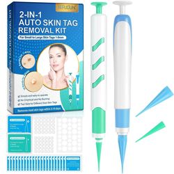 2-in-1 skin tag removal tool kit with cleansing swabs