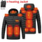 Smart Heated Winter Parka Jacket With Adjustable USB Heating And Thermostat Control 0