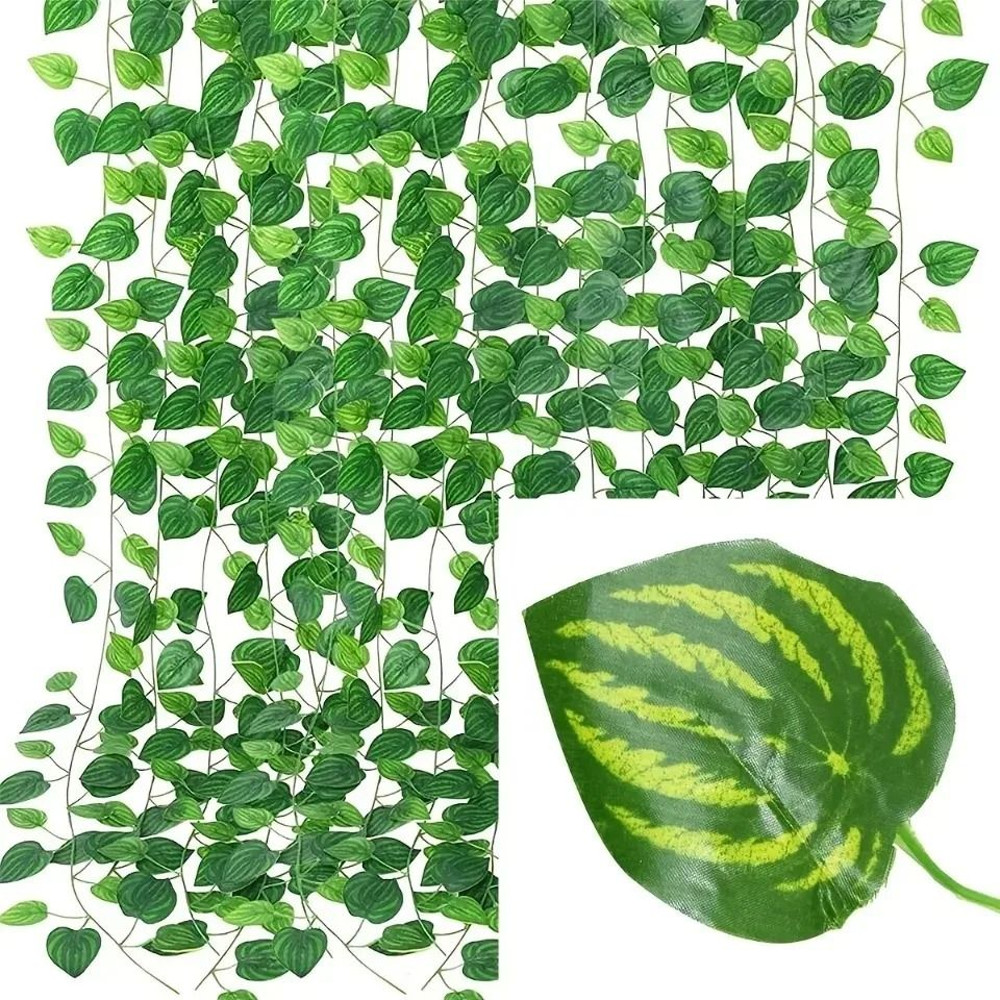 Artificial Green Ivy Leaf Garland For Home And Garden Decoration 6