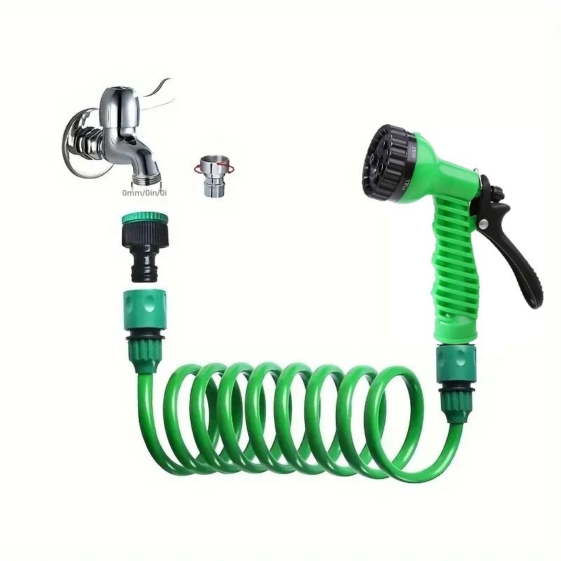 7Function Expandable Garden Hose With Adjustable Nozzle For Lawn And Car Cleaning 5
