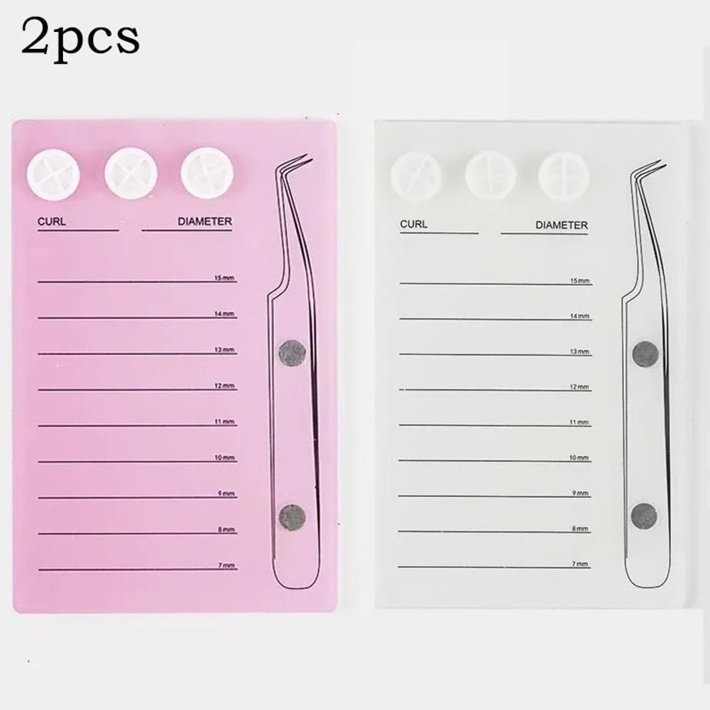 Magnetic Acrylic Eyelash Extension Scale Holder With Glue Pallet Cup 12