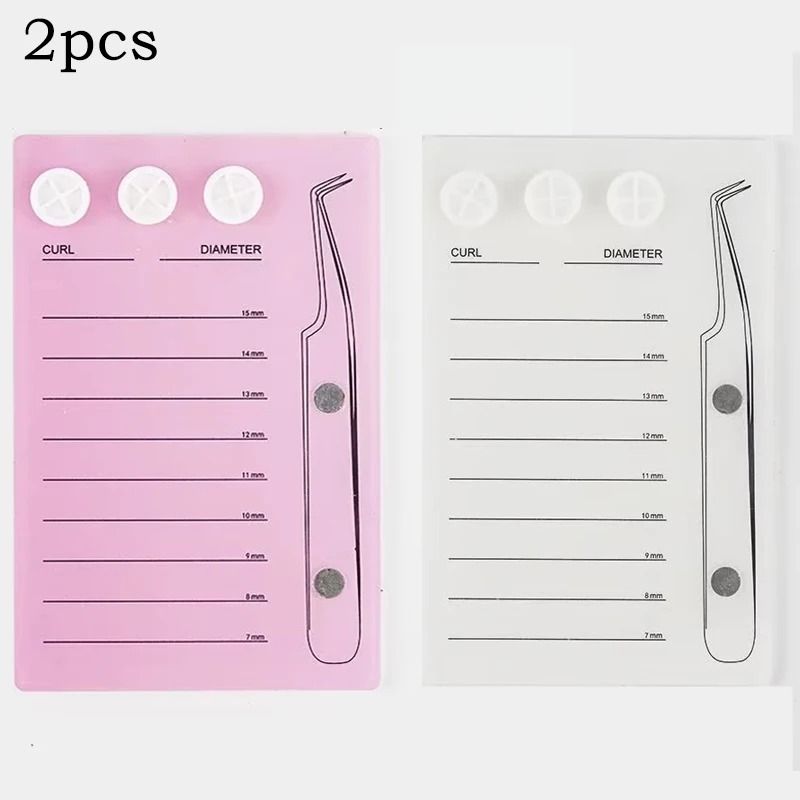 Magnetic Acrylic Eyelash Extension Scale Holder With Glue Pallet Cup 12