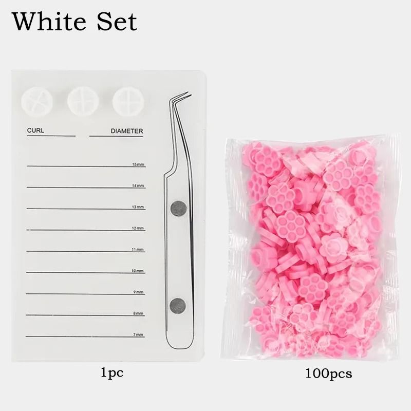 Magnetic Acrylic Eyelash Extension Scale Holder With Glue Pallet Cup 16