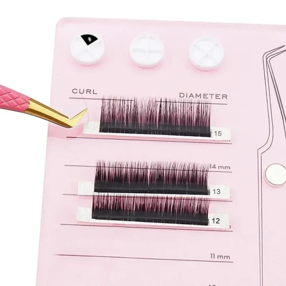 Magnetic Acrylic Eyelash Extension Scale Holder With Glue Pallet Cup 3