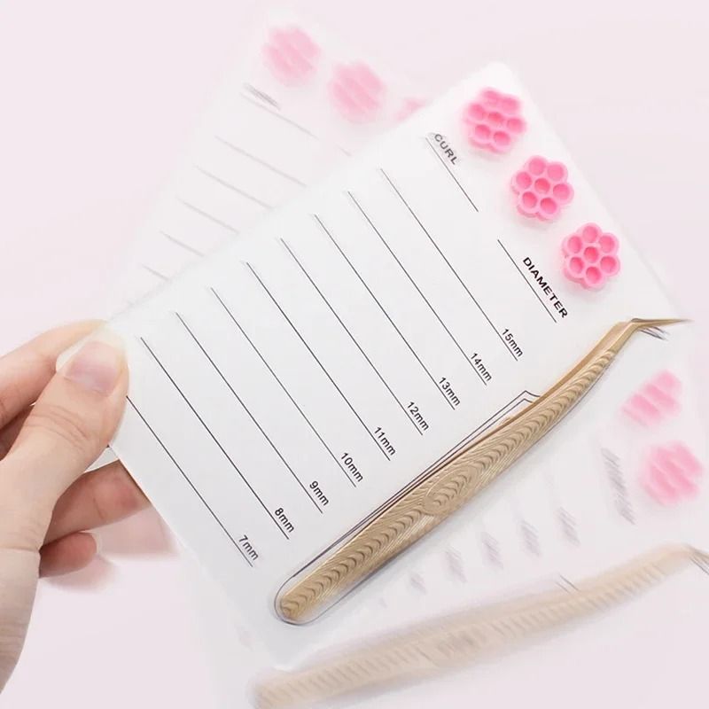 Magnetic Acrylic Eyelash Extension Scale Holder With Glue Pallet Cup 4