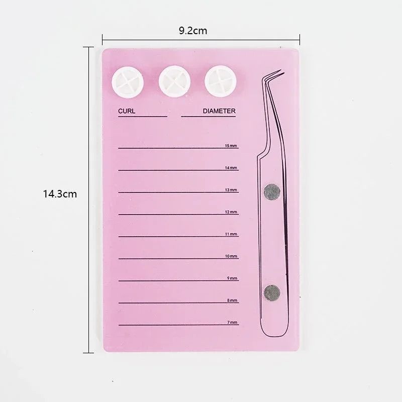 Magnetic Acrylic Eyelash Extension Scale Holder With Glue Pallet Cup 7