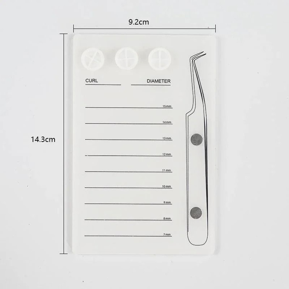 Magnetic Acrylic Eyelash Extension Scale Holder With Glue Pallet Cup 8