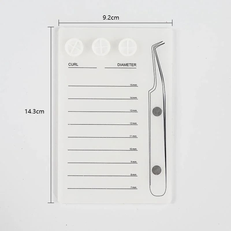 Magnetic Acrylic Eyelash Extension Scale Holder With Glue Pallet Cup 8