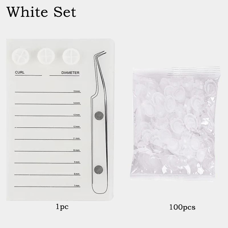 Magnetic Acrylic Eyelash Extension Scale Holder With Glue Pallet Cup 18