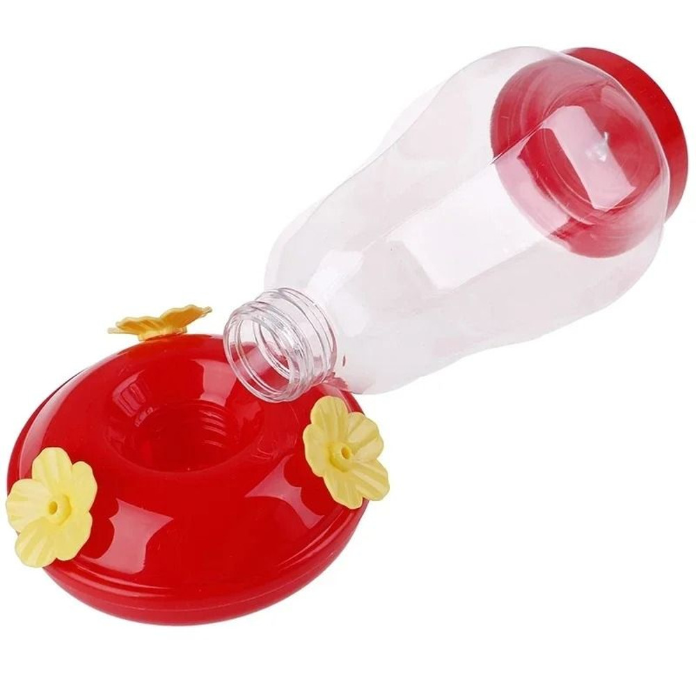 Outdoor Hanging Bird Water Feeder With Flower Design 5