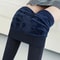 Thick Fleece Lined Leggings For Women With Foot Stepping Design 12