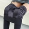 Thick Fleece Lined Leggings For Women With Foot Stepping Design 13