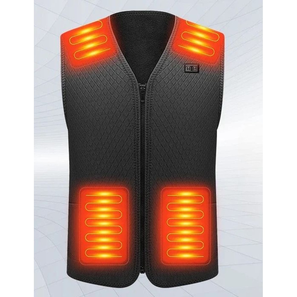 Smart USB Heated Jacket With 5 Or 9 Zone Heating System 12