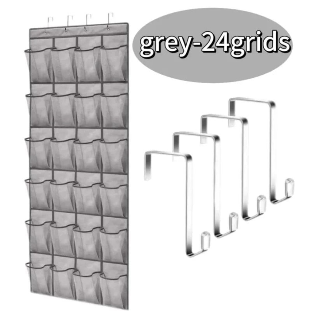 Over The Door Hanging Shoe Organizer With 24 Mesh Pockets 9