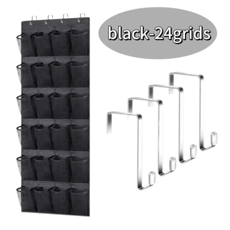Over The Door Hanging Shoe Organizer With 24 Mesh Pockets 7