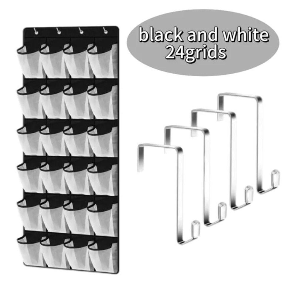 Over The Door Hanging Shoe Organizer With 24 Mesh Pockets 8