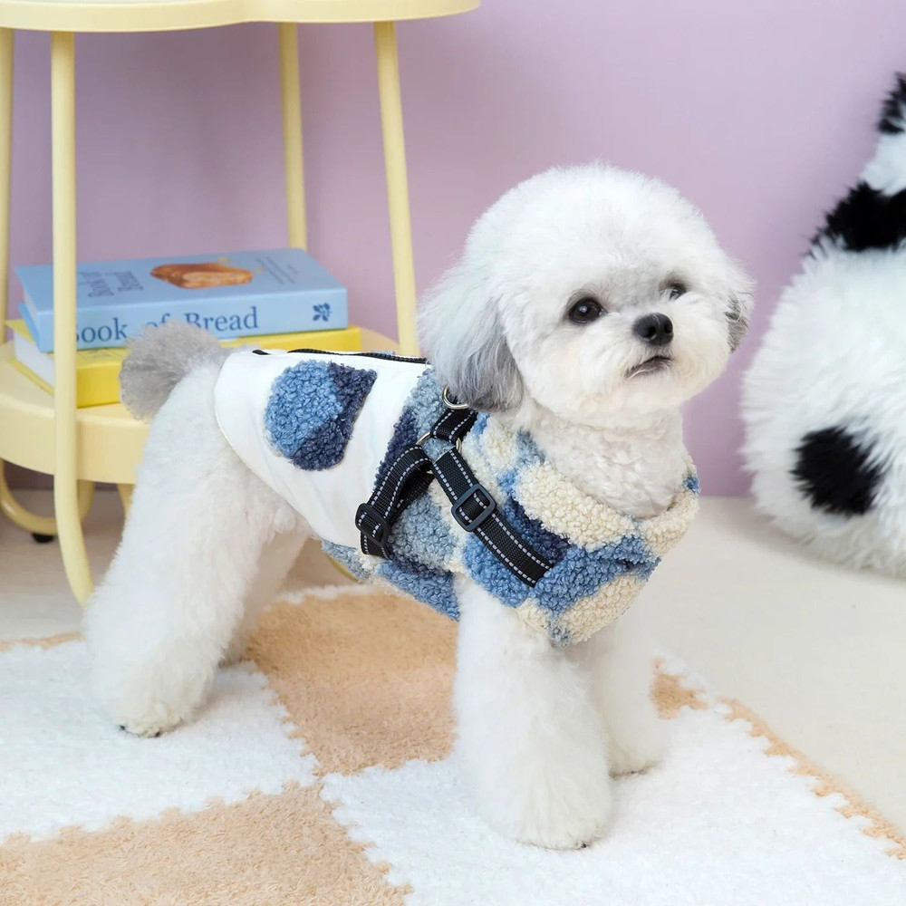 Warm Winter Dog Jacket With Builtin Harness For Small And Medium Pets 7
