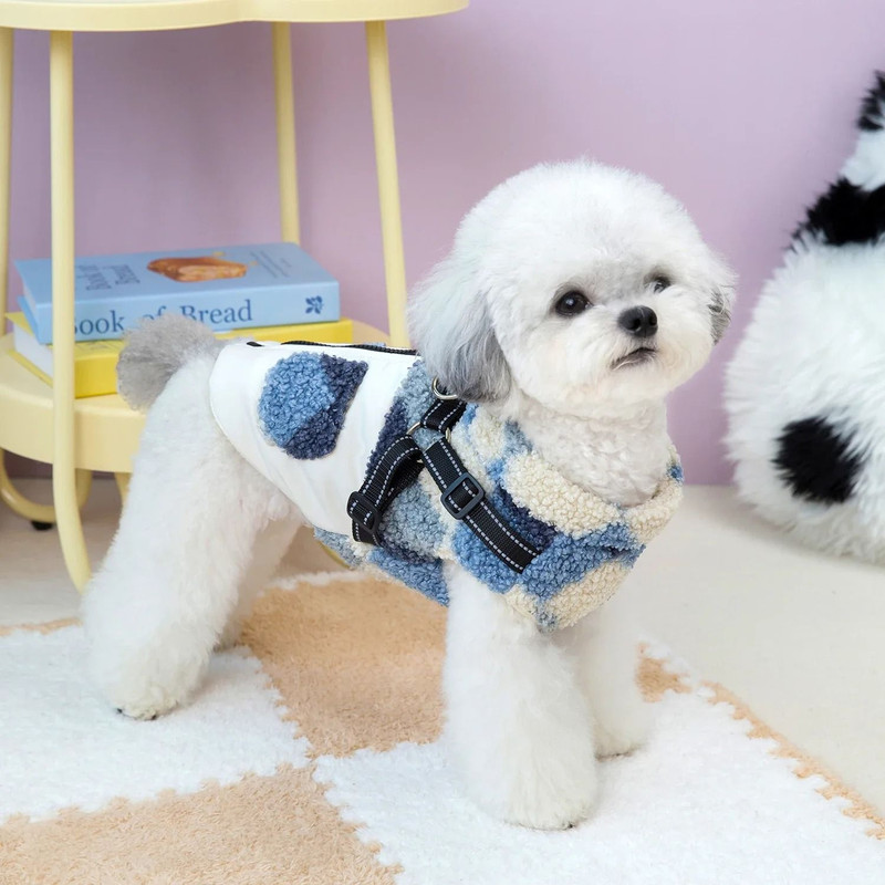 Warm Winter Dog Jacket With Builtin Harness For Small And Medium Pets 7