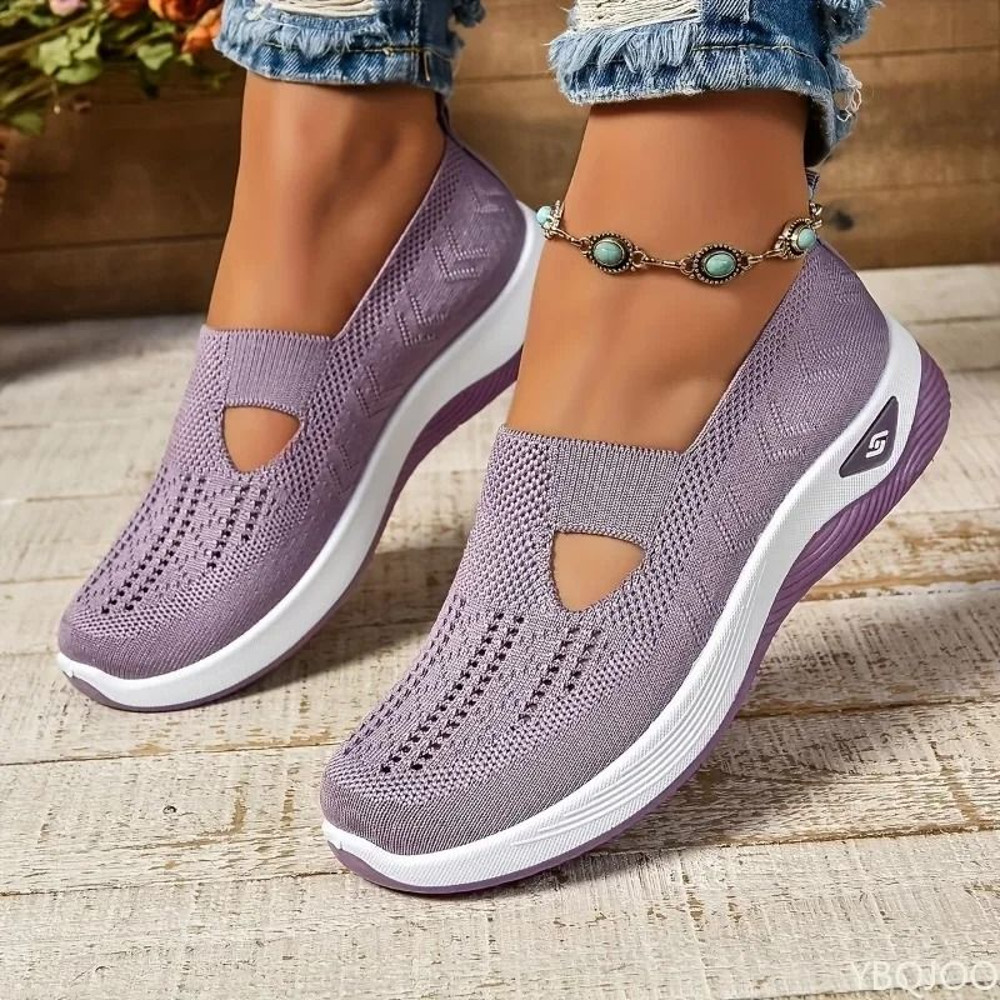 Breathable Mesh Platform Sneakers For Women 9
