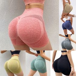 womens high waist fitness shorts for gym and yoga