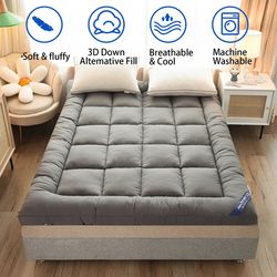 luxury extra thick mattress topper for body support and pain relief