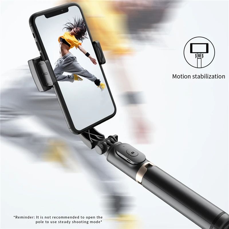 Foldable Bluetooth Selfie Stick With Gimbal Stabilizer And Tripod 1