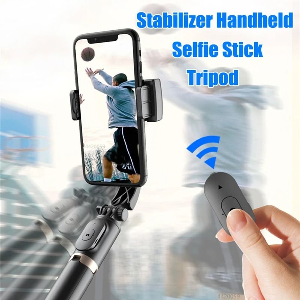 Foldable Bluetooth Selfie Stick With Gimbal Stabilizer And Tripod 5