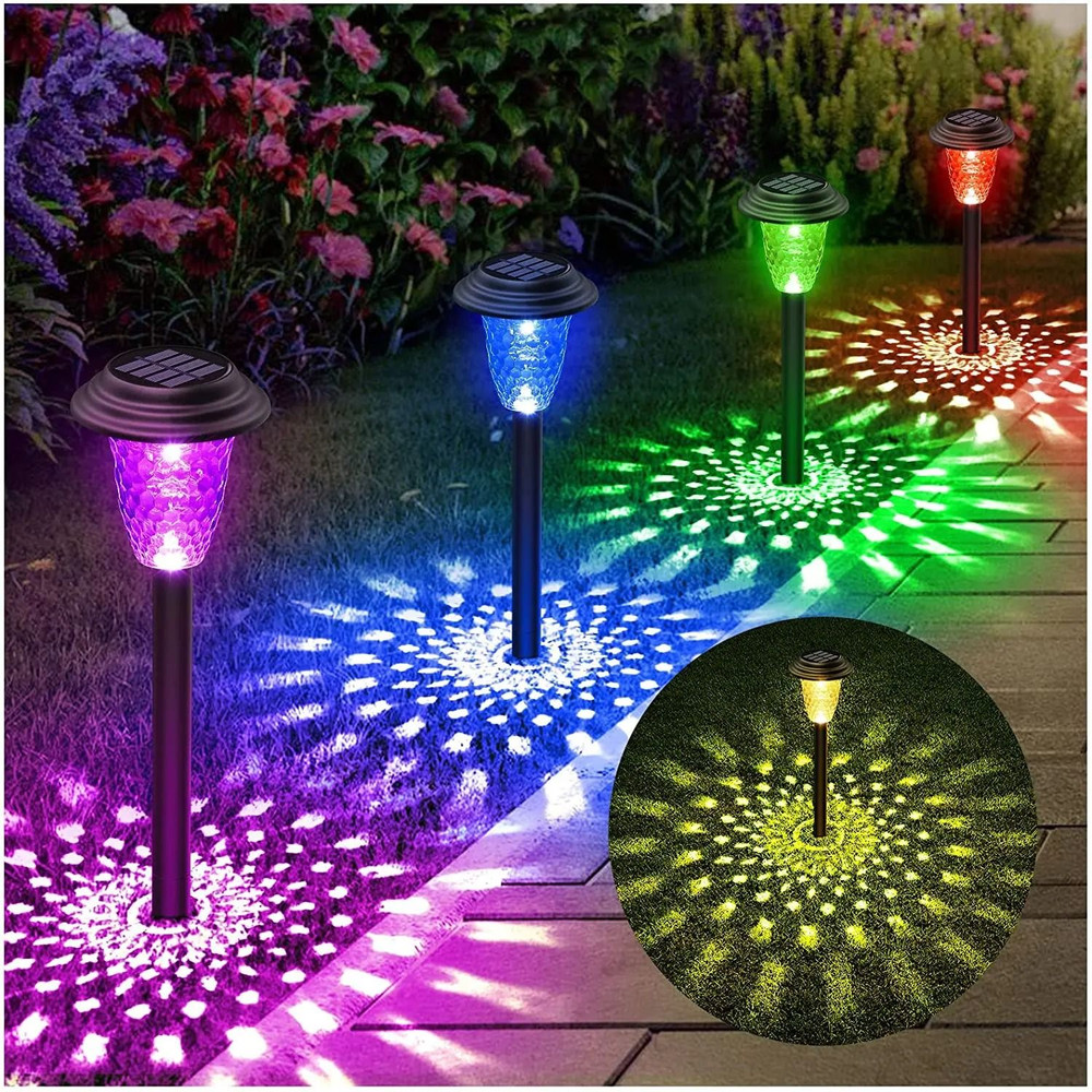 Outdoor Solar Pathway Lights With Color Changing LED 5