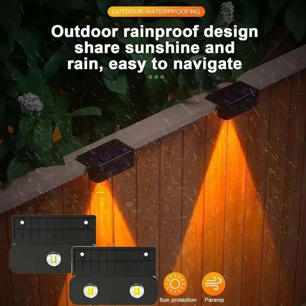 Outdoor Solar Wall Lights Waterproof Garden Step Lamps 1