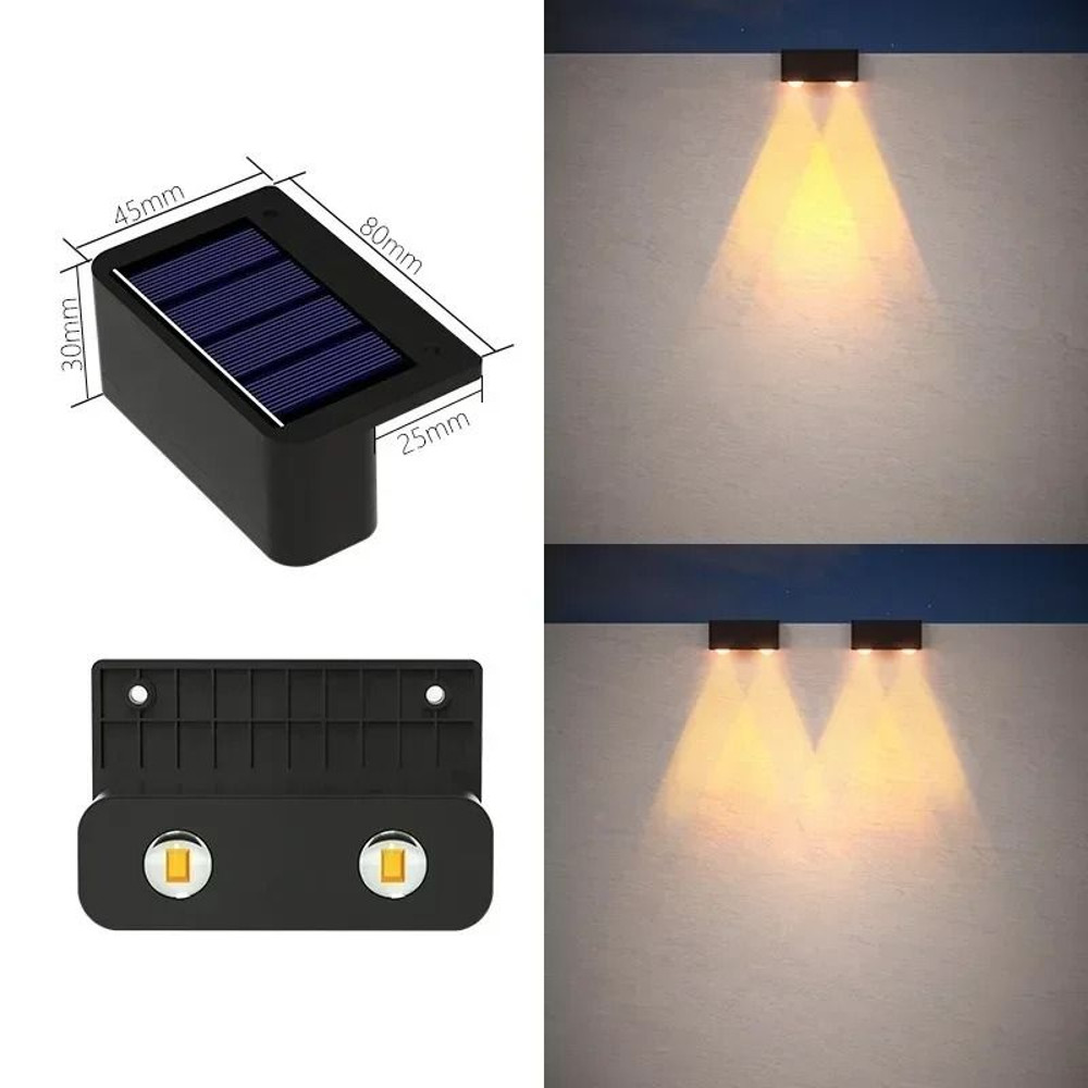 Outdoor Solar Wall Lights Waterproof Garden Step Lamps 9