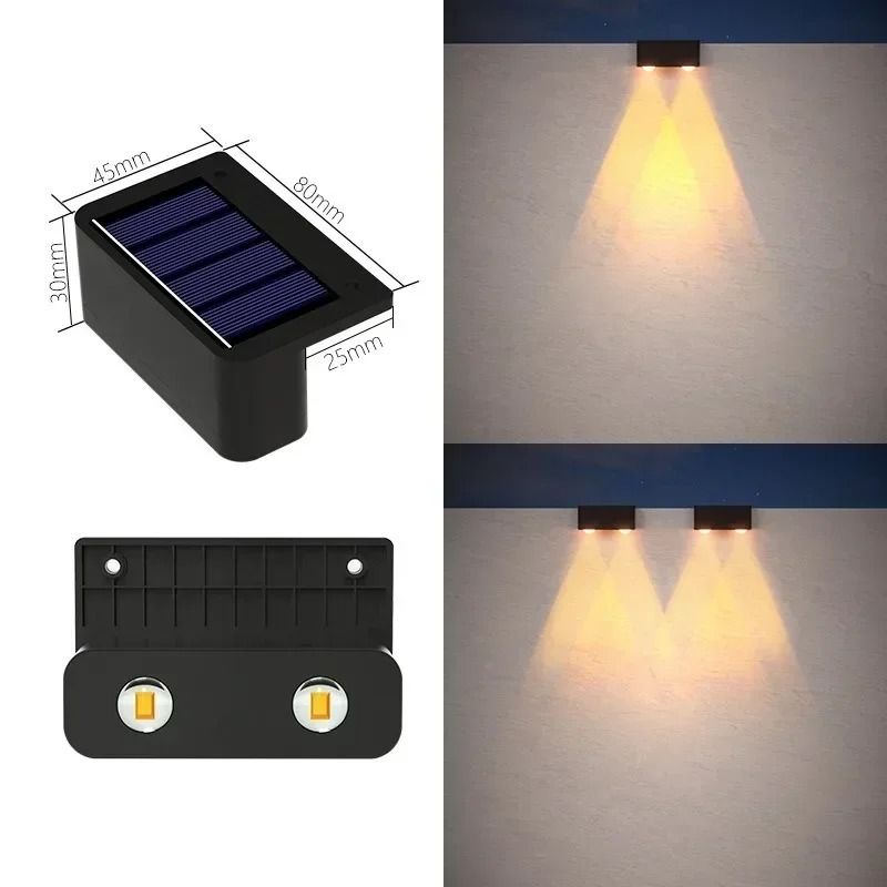 Outdoor Solar Wall Lights Waterproof Garden Step Lamps 9
