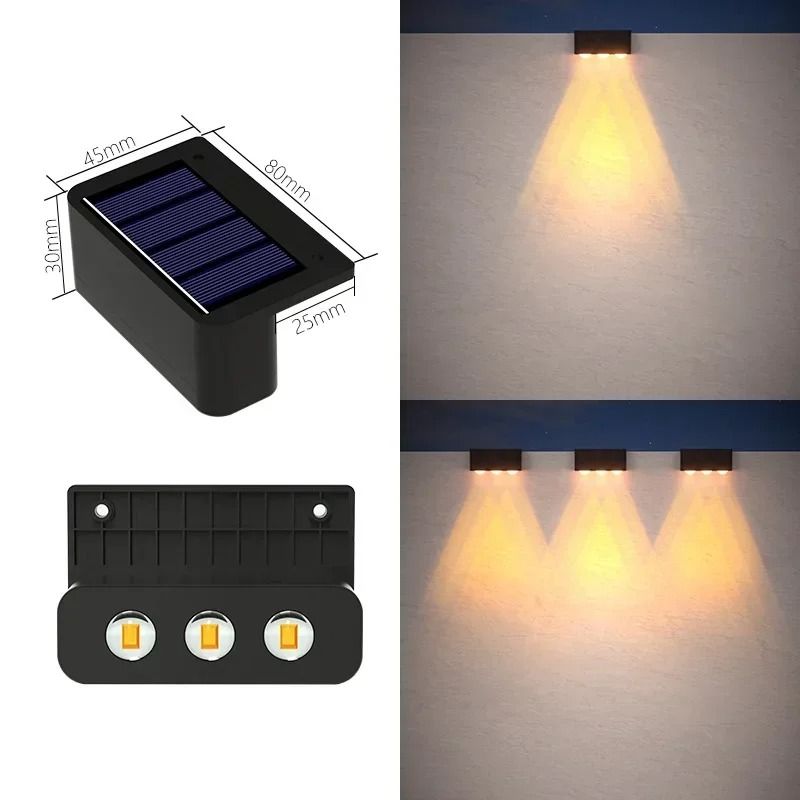 Outdoor Solar Wall Lights Waterproof Garden Step Lamps 10