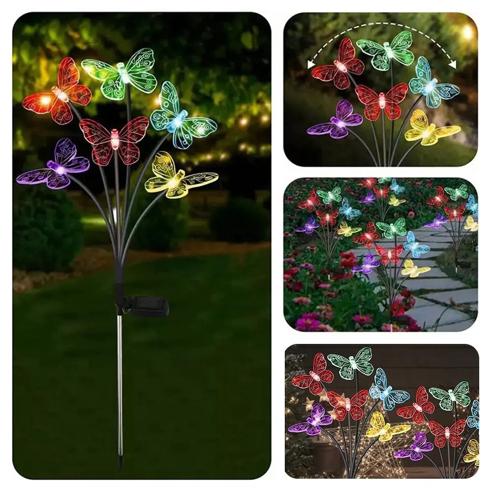 Solar Butterfly Garden Lights Outdoor Waterproof LED Lamps 3