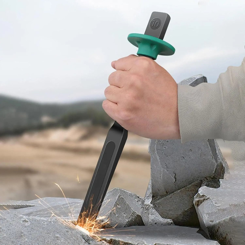 Heavy Duty Steel Flat Chisel With Hand Guard For Concrete And Masonry Work 2