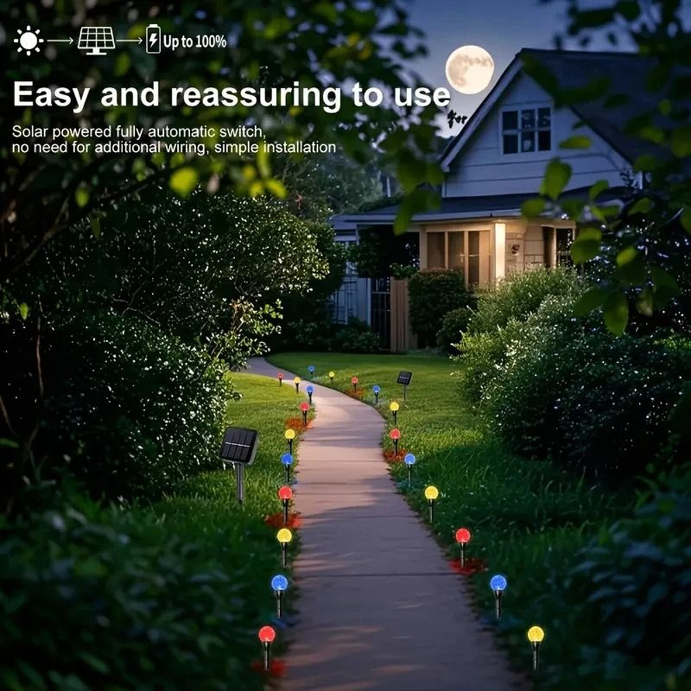 Solar Bubble Ball Garden Lights Outdoor Waterproof LED String Lights 0