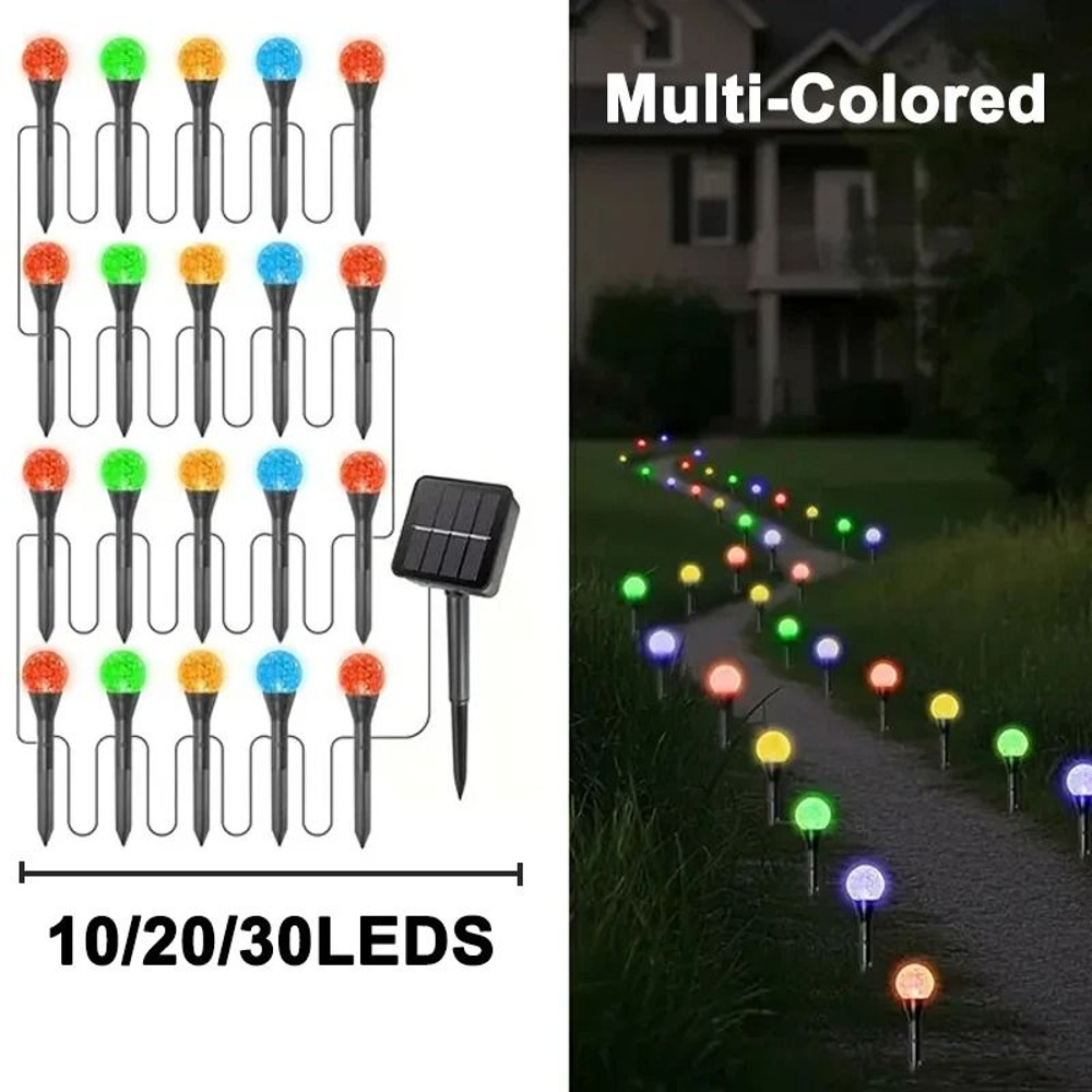 Solar Bubble Ball Garden Lights Outdoor Waterproof LED String Lights 5