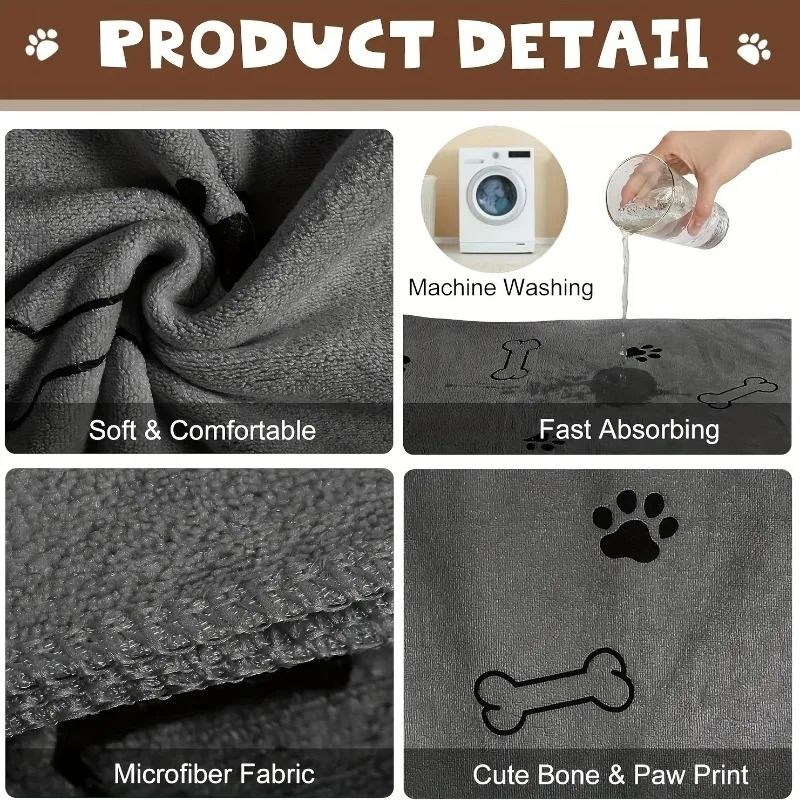 Super Absorbent Quick Dry Pet Bath Towel 3