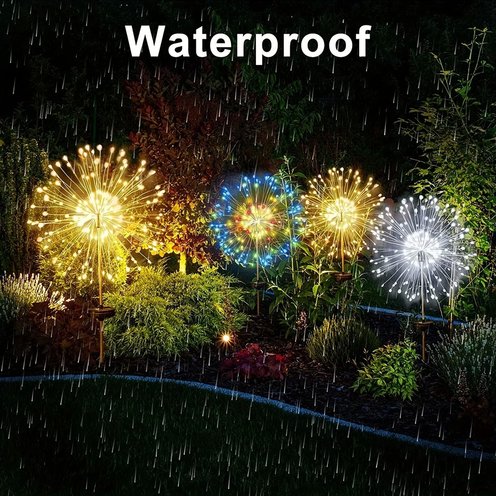 Solar Fireworks Lights For Outdoor Decoration 1
