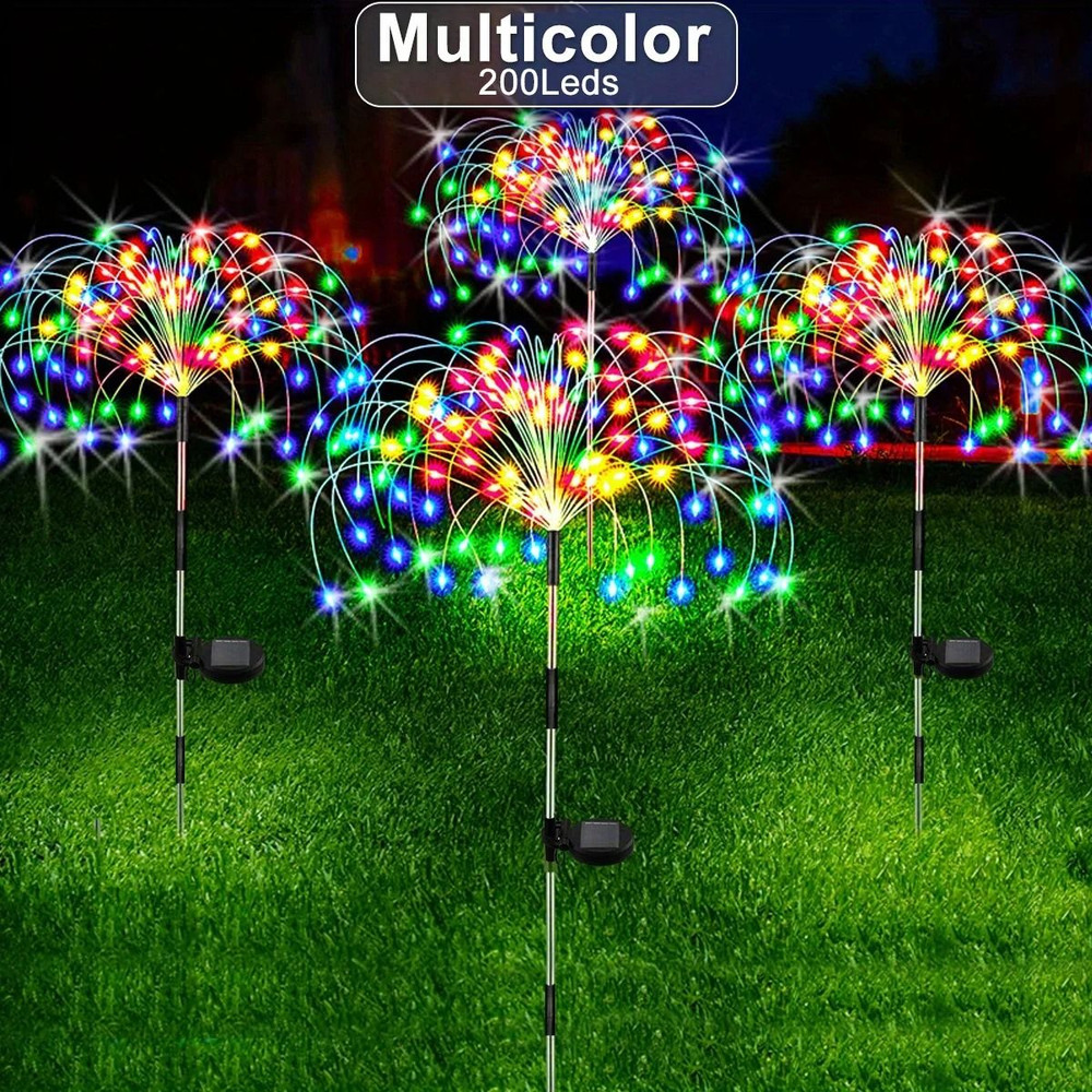 Solar Fireworks Lights For Outdoor Decoration 7