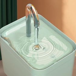 automatic pet water dispenser with filtered circulation for cats and small dogs