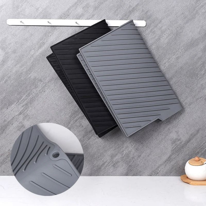 Silicone Dish Drying Mat For Pots Plates And Utensils 2