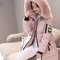 Womens Winter Fur Collar Hooded Parka Coat 1