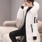 Womens Winter Fur Collar Hooded Parka Coat 2